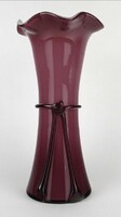 1O158 old beautiful purple blown glass art glass vase 25 cm