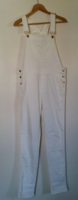 H&m women's long white denim garden pants size 38