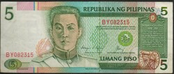 D - 191 - foreign banknotes: Philippines 1995 5 piso