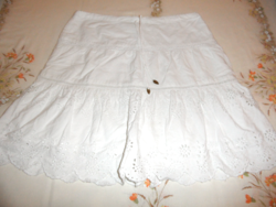 Indian white madeira lined skirt (m/l)