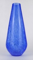 1N941 beautiful blue stained glass vase 24.5 Cm