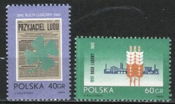 Postatiszta Lengyel 0108 Mi 1585-1586       0,50 Euró