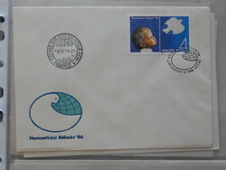 Fdc 1986. International year of peace - with the profile stamp