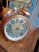 Old retro double bell mom rattle clock (alarm clock ...) Very nice, working collector's item!!!