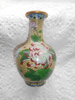 Rekeszzománc  váza  CLOISONNÉ 16 cm