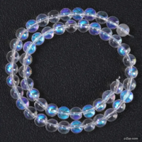 Bracelet made of crystal pearls, shining in the lights of the North Pole. The pearl is 8 mm