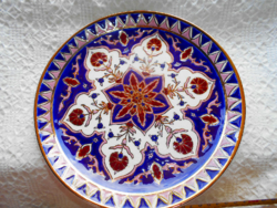Kézzel festett arany kontúros  porcelán  tányér 24,5  cm