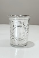 Viennese silver baptismal cup with Art Nouveau engraved decoration