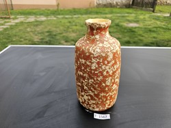 T1567 Tófej kerámia váza 21 cm