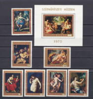 A Szépművészeti Múzeum festményei - bélyeg sor és blokk
