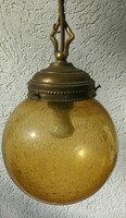 Muranoi fatyolüveg búrás réz lámpa ALKUDHATÓ  Bauhaus design