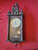 Older vintage half-percussion wall clock 1.-83 Cm full length - cheap!