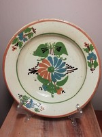 Antique wall plate with floral pattern, decorative plate i.