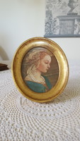 Florence aranyozott keret,egy hölgy portréjával