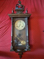Older vintage wall clock with half strike 2.-83 Cm full length - cheap!