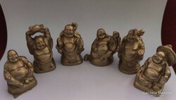 6 darabos hibátlan  bájos buddha sorozat  különböző kéztartással és jelentésével eladóak egyben