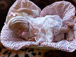 Reborn lifelike doll, permanently painted, weighted 1000g, 38cm