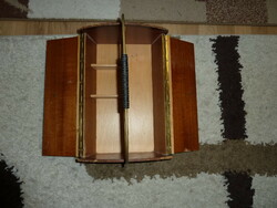Antique sewing box made of wood and paper fiber 35x25x15 cm