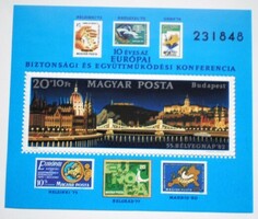 B159 / 1982 stamp day - European Security and Cooperation Conference vi. Block postman