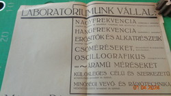 Radio technical leaflet from the 30s, Márton Pál