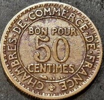 Franciaország 50 centime, 1922