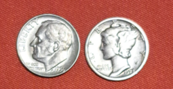1923., 1956., USA ezüst 1 dime 2 darab (762)