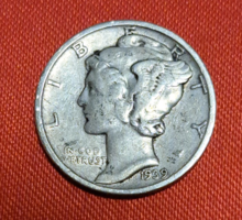 1939. USA ezüst 1 dime (62)