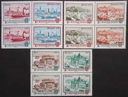 S2820-5c2 / 1972 Óbuda - Buda - Pest bélyegsor postatiszta összefüggő 2-s párokban