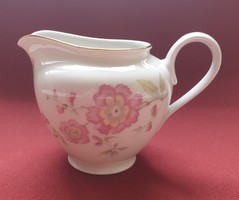 F German porcelain milk cream pourer with flower pattern