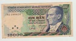 Turkish 10000 lira (green decoration)