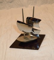 Old sailboat on vinyl pedestal