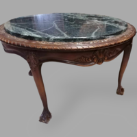 Chippendale coffee table with marble top