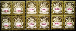 S962-4n / 1946 Milliárdos bélyegsor postatiszta négyestömb