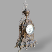 Copper fireplace clock