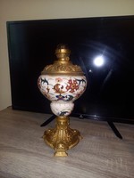 Persian pattern majolica petroleum lamp table lamp