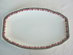 Porcelain bowl centerpiece offering large size 38 cm with pink decoration