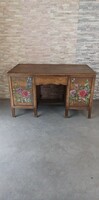Vintage, Floral Neo-Baroque Writing Desk