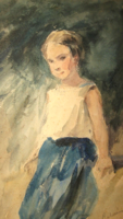 Guaranteed original Rakssanyi film / 1879-1950 / : portrait of a charming little girl