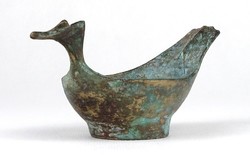 1I734 patinated Bronze Age (?) bird-shaped cup