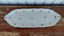 Zsolnay porcelán szendvicses tálca, öttornyos jelzéssel, Kül. osztály bélyegzővel