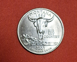 2007. Montana emlék USA negyed dollár " Szövetségi Államok" sorozat (758)