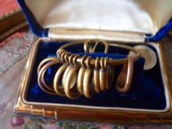 Antique ring measuring and numbering copper strung on a hoop