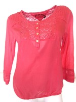Original tommy hilfiger (m) women's 3/4 sleeve coral light blouse top
