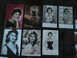 7 db Sophia Loren képeslap - fotólap