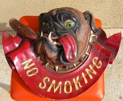 Hatalmas bulldog fali szobor ALKUDHATÓ Art deco design