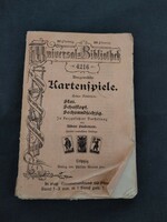 Kártyajátékok - antik könyvecske , német nyelvű -/ 1908