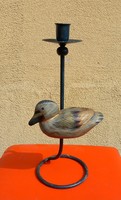 Wooden duck metal candle holder negotiable design
