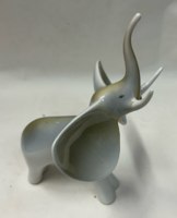 Hollóháza art deco porcelain elephant in perfect condition 18 cm.