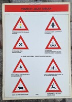 Traffic educational board, poster 70 x 50 cm.
