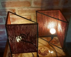 2 unique metal rope lamps negotiable art deco design